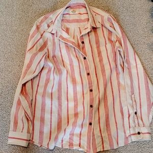Marine Layer M button down top linen-like shirt